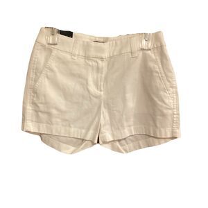 J CREW Womens Size 00 White 3.5" Inseam Classic Chino Shorts NWT